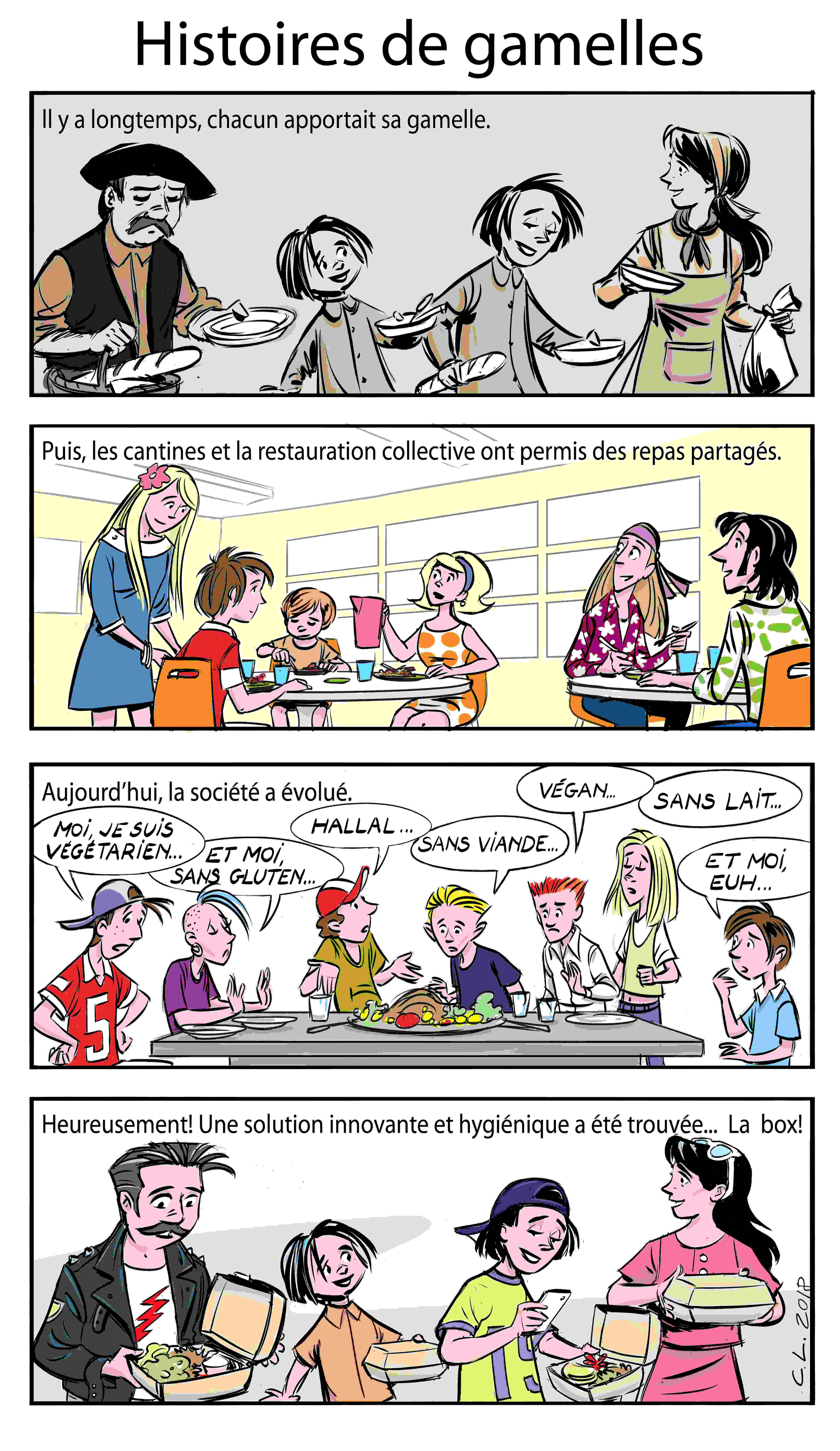 Bande dessinée histoire de gamelles